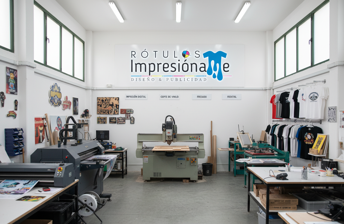 Taller de rotulación y fabricación Impresiona en Melilla